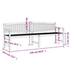 Gartenbank 228x59,5x90 cm Massivholz Teak