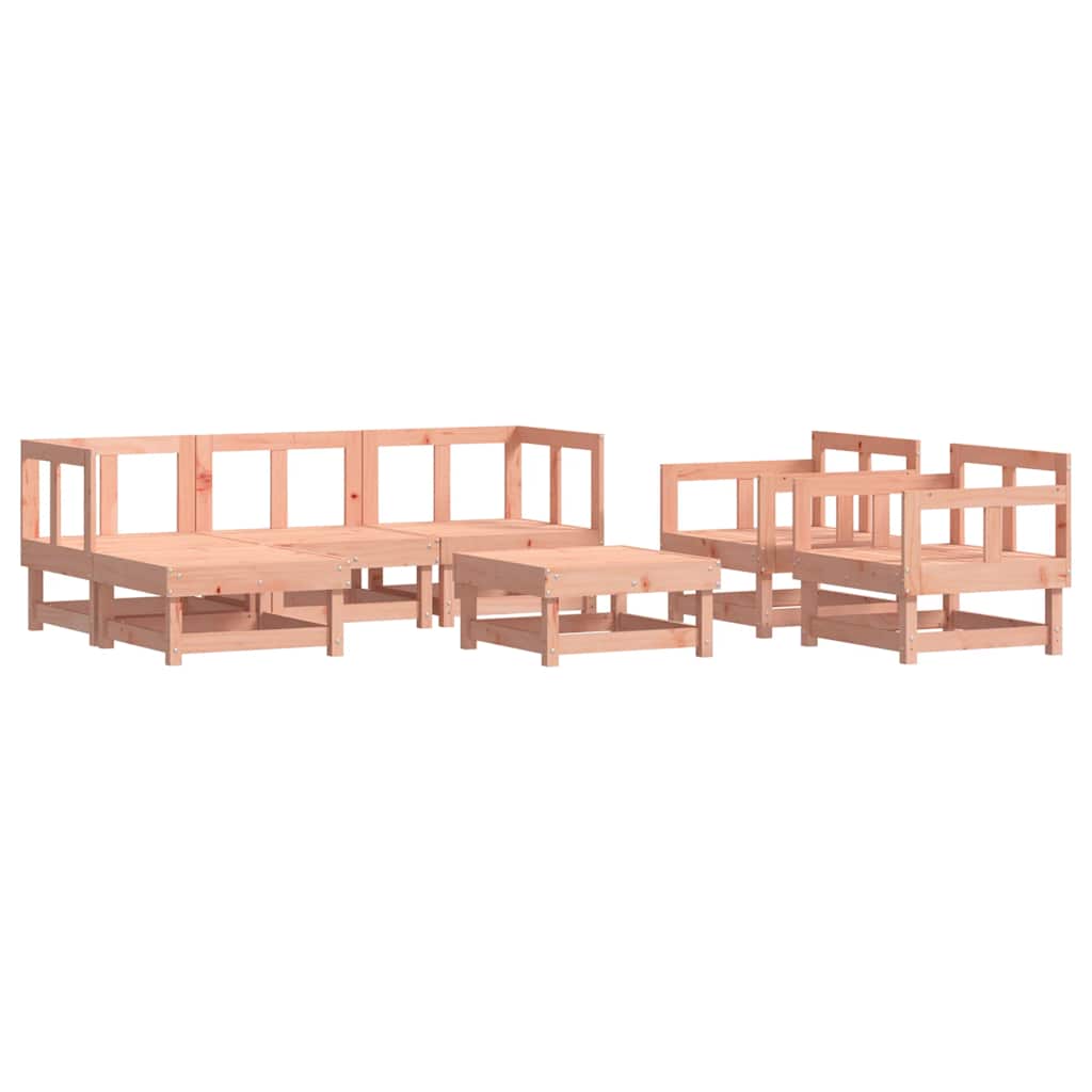 7-tlg. Garten-Lounge-Set mit Kissen Massivholz Douglasie