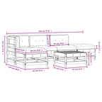 6-tlg. Garten-Lounge-Set mit Kissen Imprägniertes Kiefernholz
