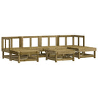 7-tlg. Garten-Lounge-Set mit Kissen Imprägniertes Kiefernholz