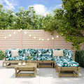 7-tlg. Garten-Lounge-Set mit Kissen Imprägniertes Kiefernholz
