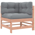 3-tlg. Garten-Lounge-Set mit Kissen Massivholz Douglasie