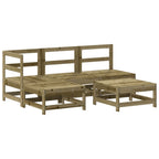 5-tlg. Garten-Lounge-Set mit Kissen Imprägniertes Kiefernholz