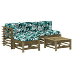 5-tlg. Garten-Lounge-Set mit Kissen Imprägniertes Kiefernholz