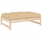 2-tlg. Garten-Lounge-Set mit Kissen Massivholz