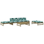 5-tlg. Garten-Lounge-Set mit Kissen Imprägniertes Kiefernholz