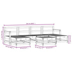 7-tlg. Garten-Lounge-Set Massivholz Kiefer