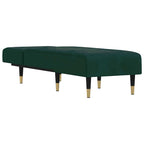 Chaiselongue Dunkelgrün Samt