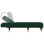 Chaiselongue Dunkelgrün Samt