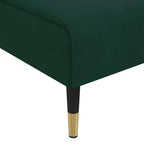 Chaiselongue Dunkelgrün Samt