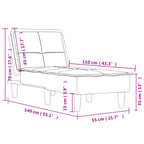 Chaiselongue Dunkelgrau Stoff