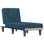 Chaiselongue Blau Samt
