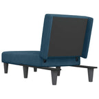 Chaiselongue Blau Samt