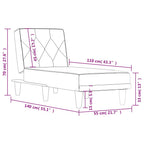 Chaiselongue Blau Samt