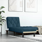 Chaiselongue Blau Samt