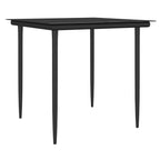 5-tlg. Garten-Essgruppe mit Kissen Poly Rattan und Stahl