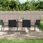 7-tlg. Garten-Essgruppe mit Kissen Poly Rattan und Stahl
