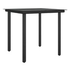 5-tlg. Garten-Essgruppe mit Kissen Poly Rattan und Stahl