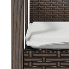5-tlg. Garten-Essgruppe mit Kissen Poly Rattan und Stahl