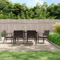 7-tlg. Garten-Essgruppe mit Kissen Poly Rattan und Stahl