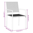 5-tlg. Garten-Essgruppe Poly Rattan und Stahl