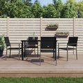 5-tlg. Garten-Essgruppe Poly Rattan und Stahl