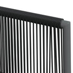 3-tlg. Garten-Essgruppe mit Kissen Schwarz Poly Rattan & Stahl