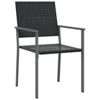 Gartenstühle 4 Stk. Schwarz 54x62,5x89 cm Poly Rattan