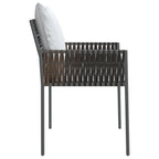 Gartenstühle mit Kissen 4 Stk. Braun 54x61x83 cm Poly Rattan