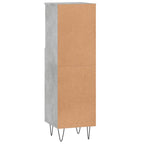 Badschrank Betongrau 30x30x100 cm Holzwerkstoff