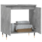 Badschrank Betongrau 58 x 33 x 60 cm Holzwerkstoff