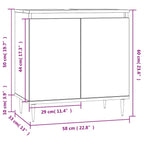 Badschrank Betongrau 58 x 33 x 60 cm Holzwerkstoff