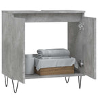 Badschrank Betongrau 58 x 33 x 60 cm Holzwerkstoff