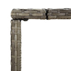 5-tlg. Gartenbar-Set Grau Poly Rattan