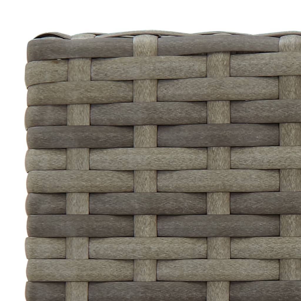 5-tlg. Gartenbar-Set Grau Poly Rattan