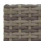 9-tlg. Gartenbar-Set Grau Poly Rattan