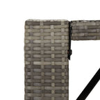 9-tlg. Gartenbar-Set Grau Poly Rattan