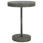 5-tlg. Gartenbar-Set Grau Poly Rattan & Massivholz Akazie