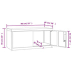 Aktenschrank Anthrazit 90x40x40 cm Stahl