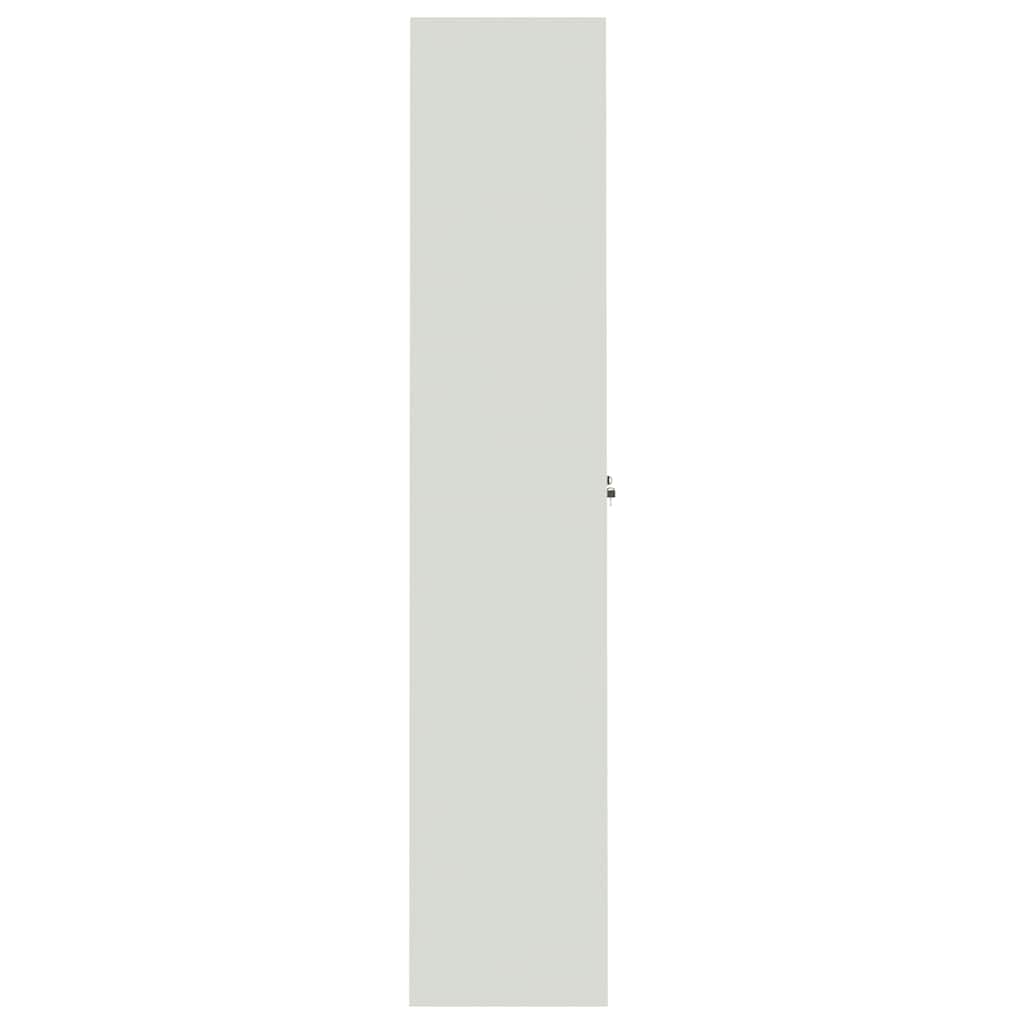 Aktenschrank Hellgrau 90x40x200 cm Stahl