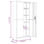 Aktenschrank Anthrazit 90x40x200 cm Stahl