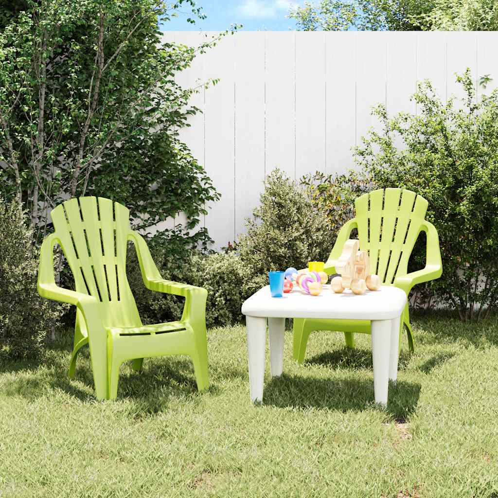 Kinder-Gartenstühle 2 Stk. 37x34x44 cm PP Holzoptik