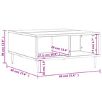 Couchtisch Braun Eichen-Optik 60x60x30 cm Holzwerkstoff