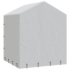 Outdoor-Hundezwinger mit Dach Silber 2x2x2,5 m Verzinkter Stahl