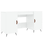 Schreibtisch Hochglanz-Weiß 140x50x75 cm Holzwerkstoff