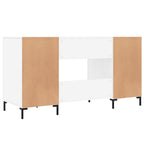 Schreibtisch Hochglanz-Weiß 140x50x75 cm Holzwerkstoff