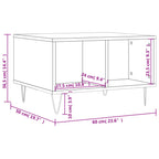 Couchtisch Braun Eichen-Optik 60x50x36,5 cm Holzwerkstoff