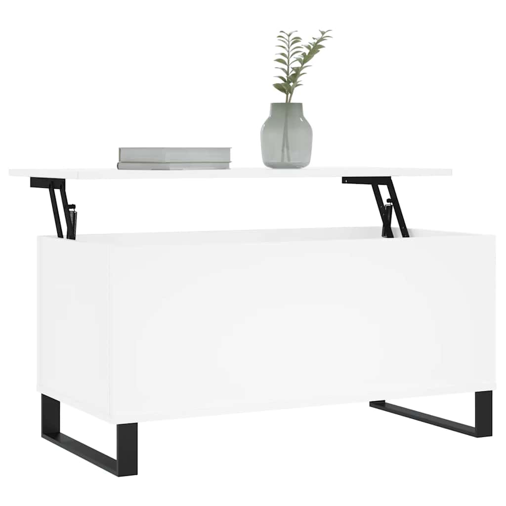 Couchtisch Weiß 90x44,5x45 cm Holzwerkstoff