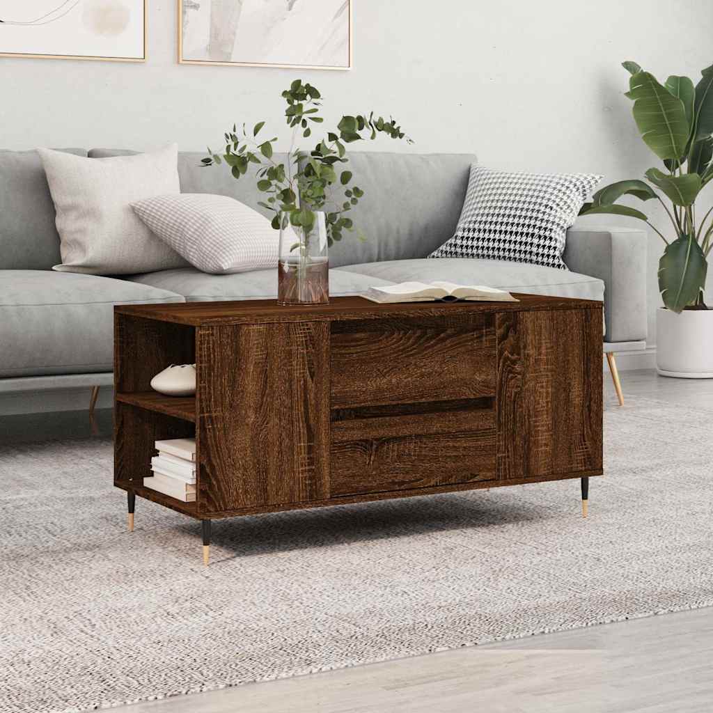 Couchtisch Braun Eichen-Optik 102x44,5x50 cm Holzwerkstoff
