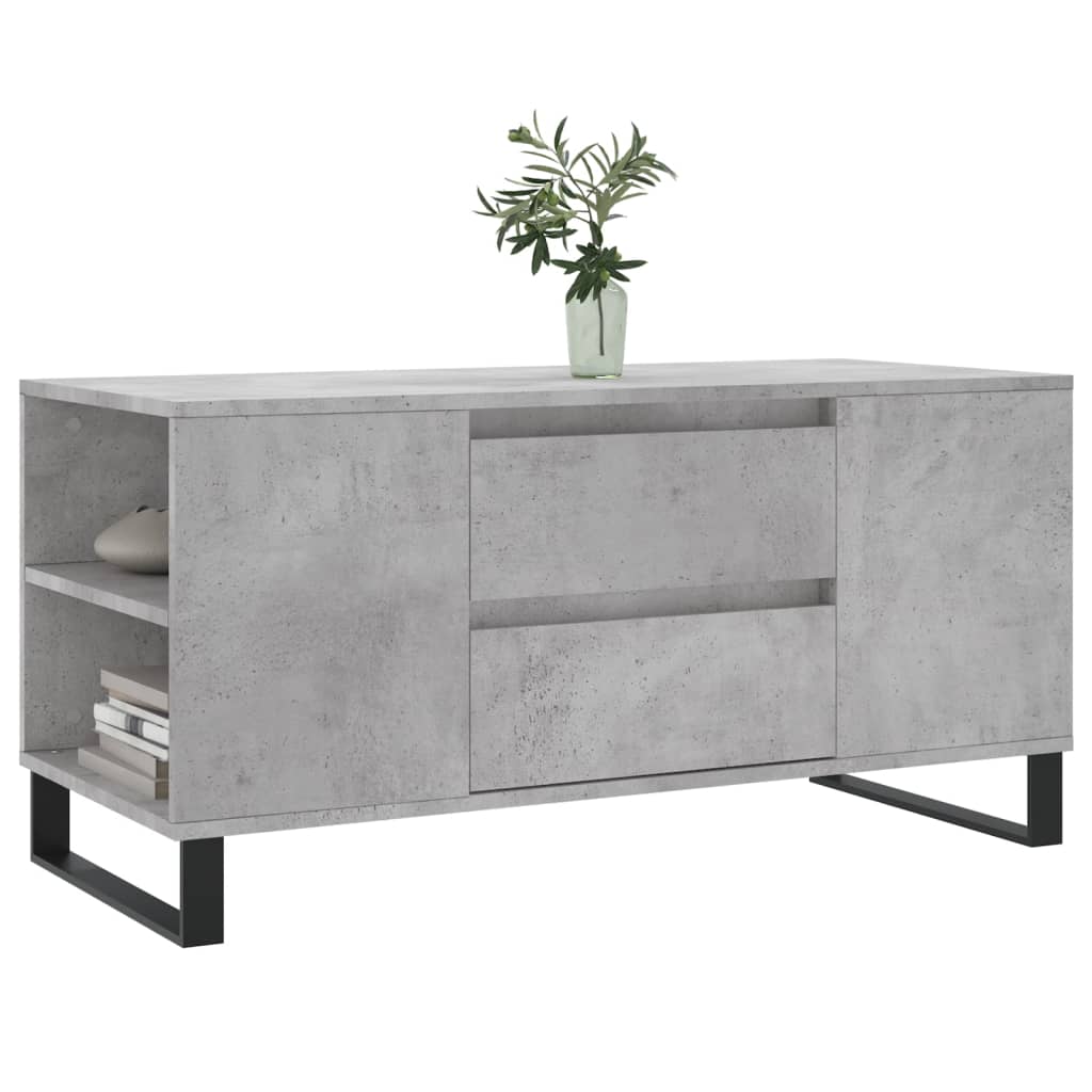 Couchtisch Betongrau 102x44,5x50 cm Holzwerkstoff